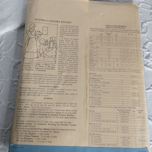 Folkwear Pattern Victorian Country Kitchen #301 - Picture 2 of 4